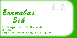 barnabas sik business card